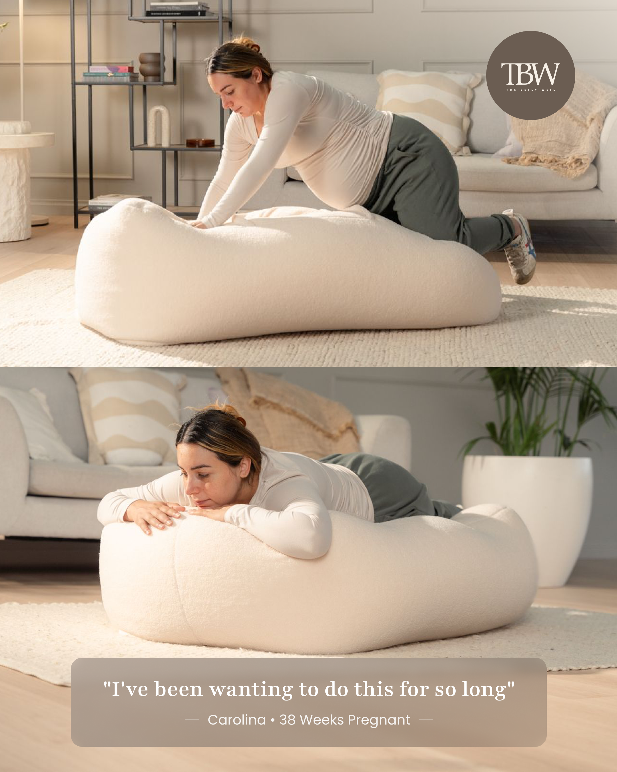 Belly Well Bouclé Pregnancy Bean Bag Cover (Estimated dispatch early August)